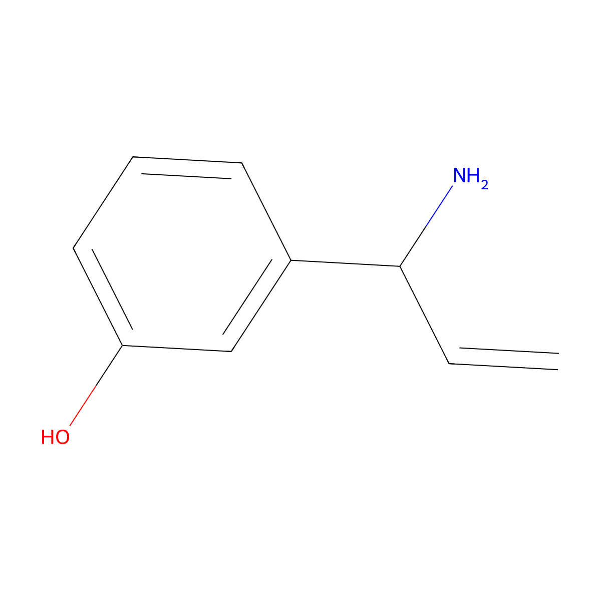 3-((1R)-1-Aminoprop-2-enyl)phenol molecular structure, CAS 1213204-61-5
