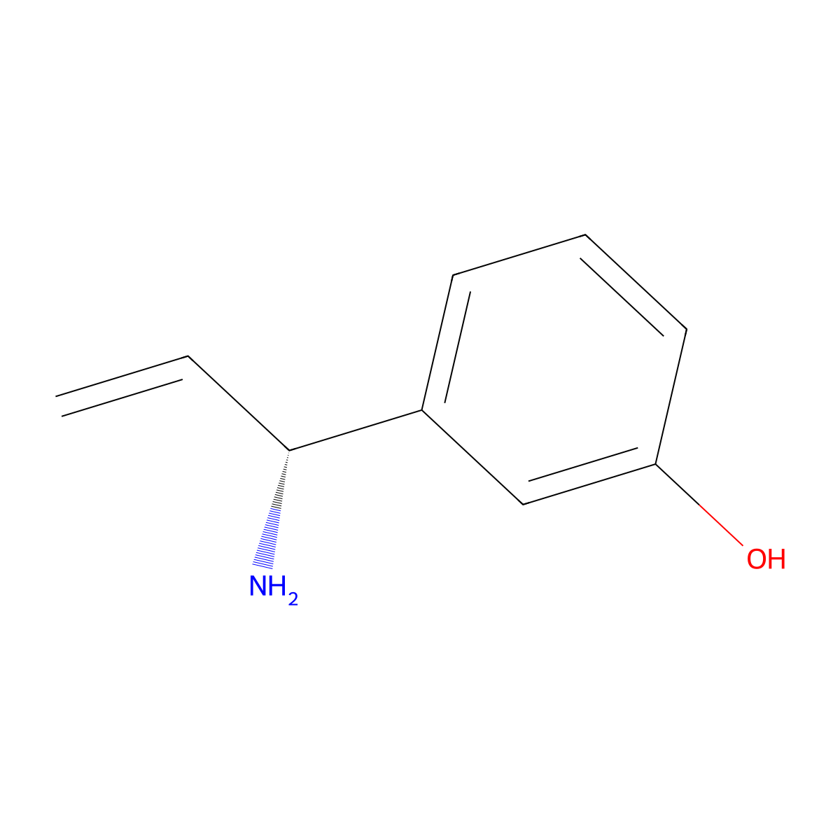 3-((1R)-1-Aminoprop-2-enyl)phenol molecular structure, CAS 1213204-61-5