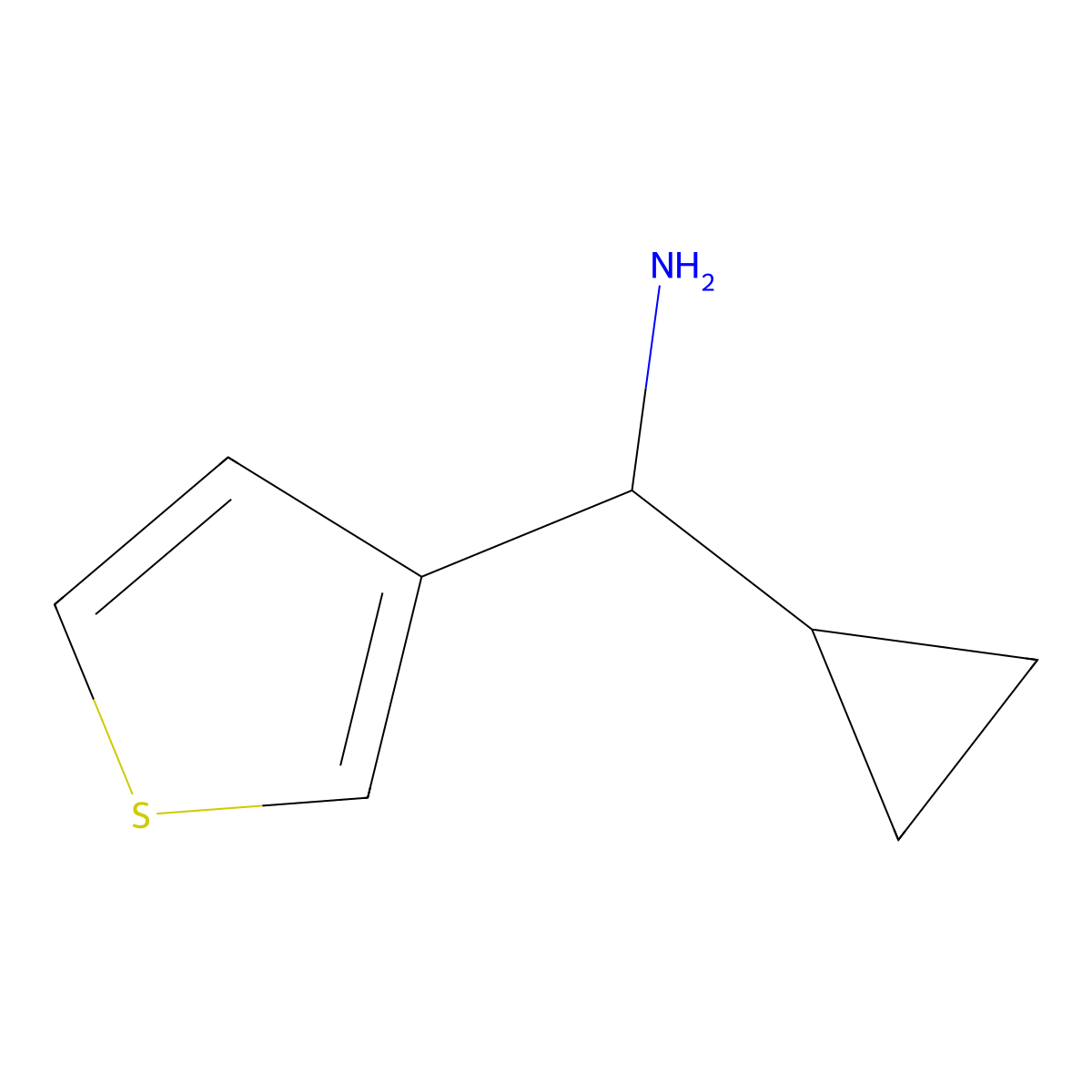 (S)-cyclopropyl(thiophen-3-yl)methanamine molecular structure, CAS 1213206-69-9