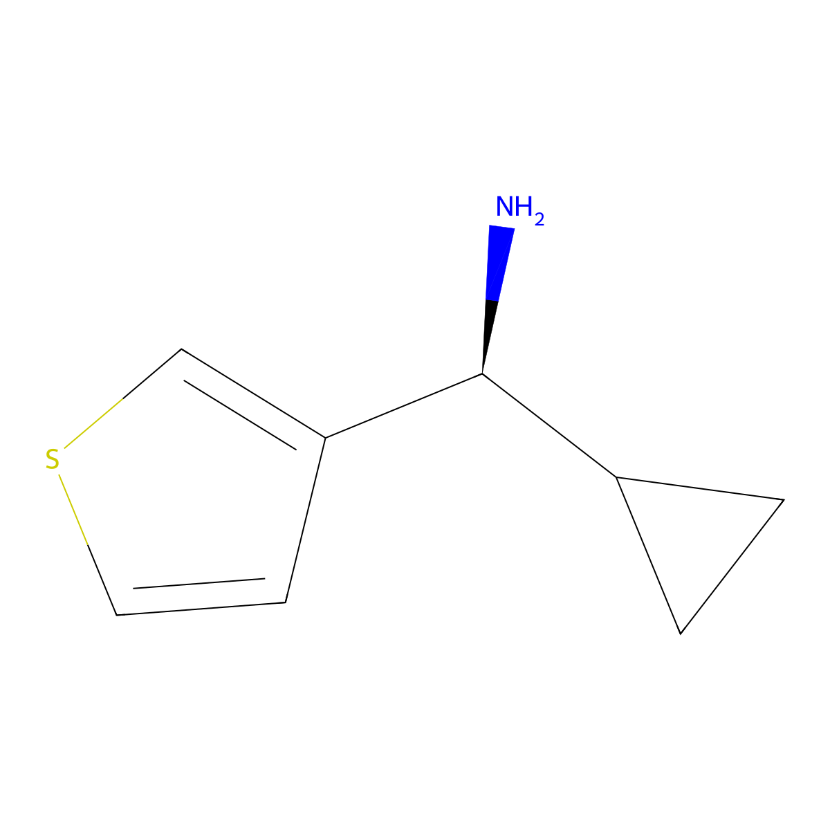 (S)-cyclopropyl(thiophen-3-yl)methanamine molecular structure, CAS 1213206-69-9