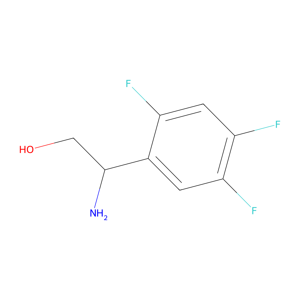 (2S)-2-Amino-2-(2,4,5-trifluorophenyl)ethan-1-OL molecular structure, CAS 1213207-29-4