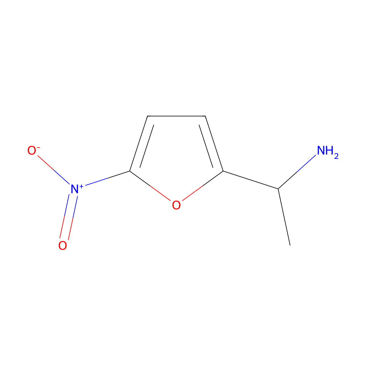 (1S)-1-(5-nitrofuran-2-yl)ethan-1-amine molecular structure, CAS 1213208-01-5
