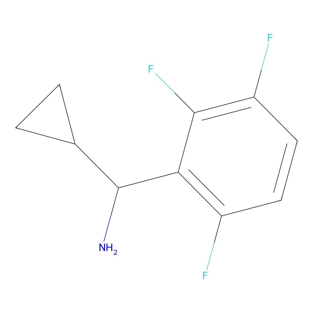 (S)-Cyclopropyl(2,3,6-trifluorophenyl)methanamine molecular structure, CAS 1213208-42-4
