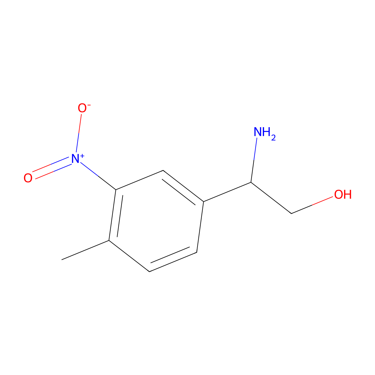 (2R)-2-Amino-2-(4-methyl-3-nitrophenyl)ethan-1-OL molecular structure, CAS 1213208-94-6