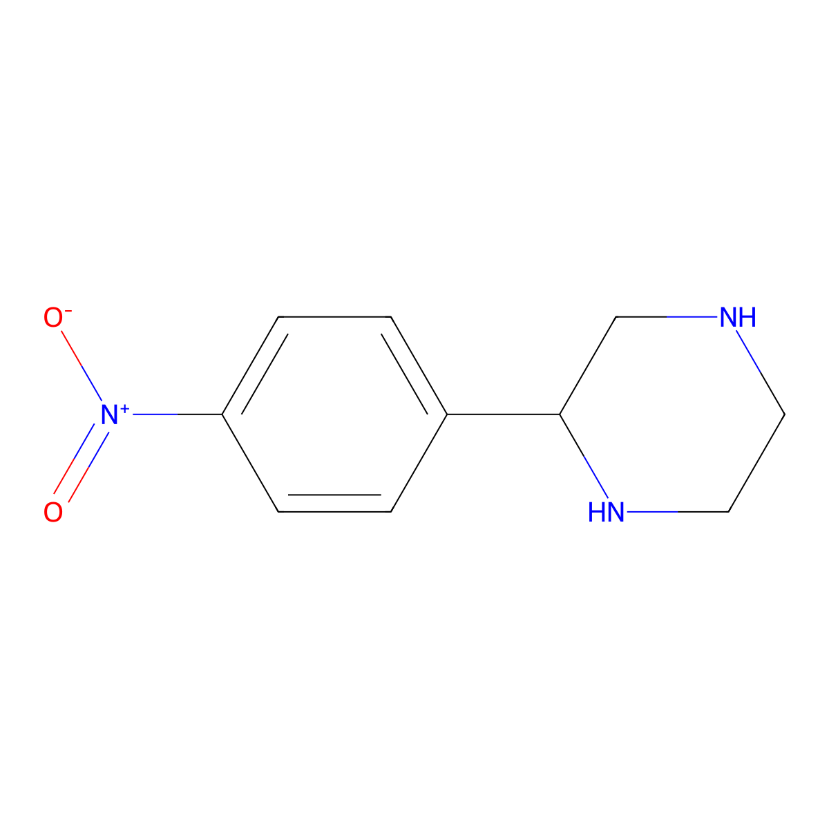 (S)-2-(4-Nitrophenyl)piperazine molecular structure, CAS 1213210-09-3