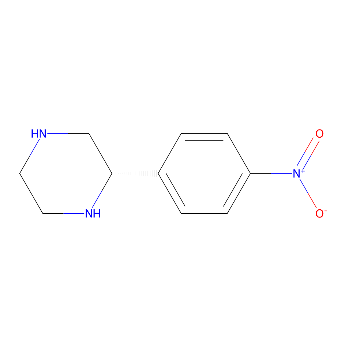 (S)-2-(4-Nitrophenyl)piperazine molecular structure, CAS 1213210-09-3