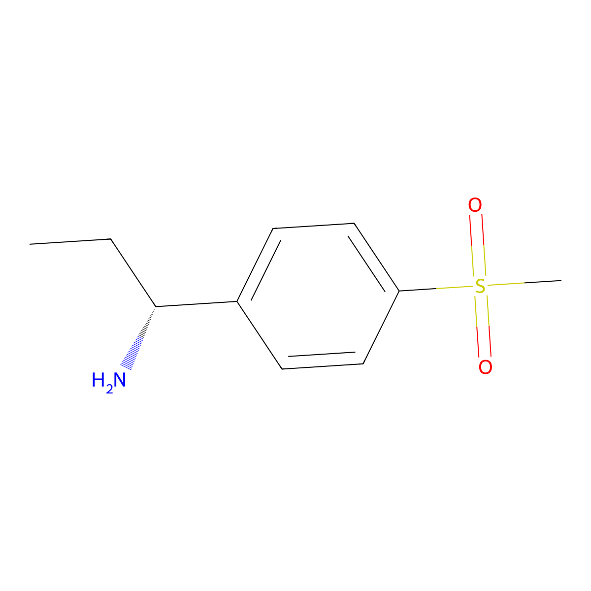 (1R)-1-(4-methanesulfonylphenyl)propan-1-amine molecular structure, CAS 1213211-53-0