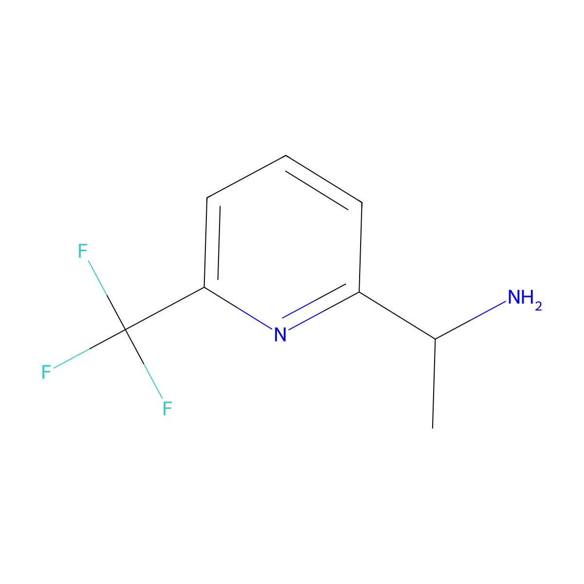 (S)-1-(6-(Trifluoromethyl)pyridin-2-yl)ethan-1-amine molecular structure, CAS 1213212-53-3