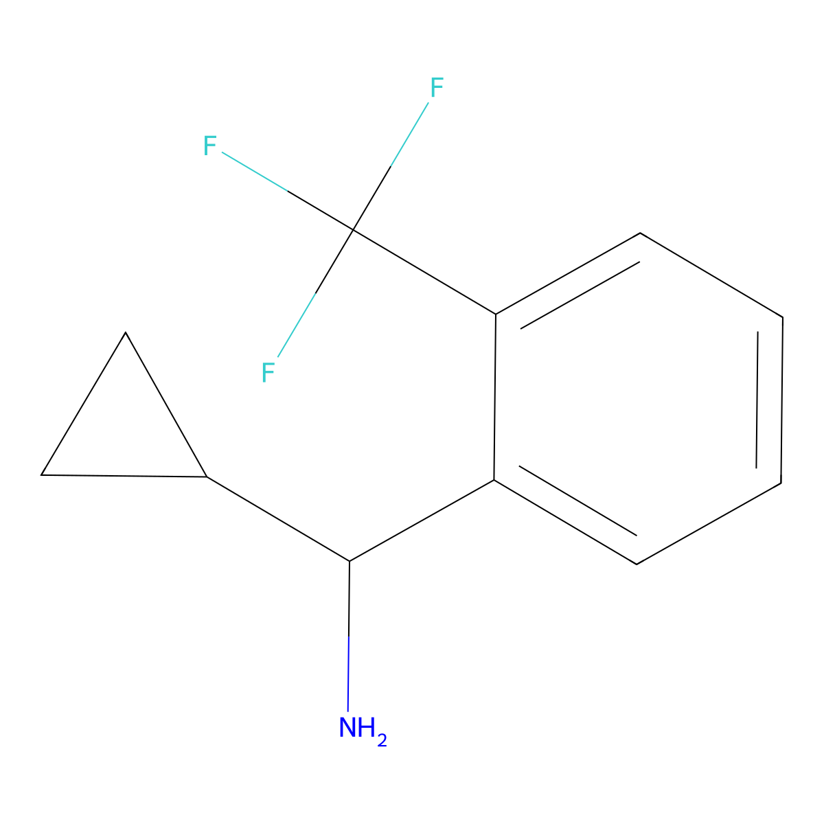 (R)-Cyclopropyl(2-(trifluoromethyl)phenyl)methanamine molecular structure, CAS 1213212-78-2