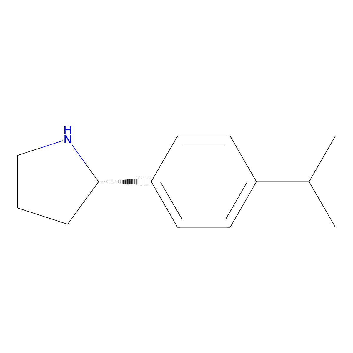 (S)-2-(4-Isopropylphenyl)pyrrolidine molecular structure, CAS 1213215-34-9