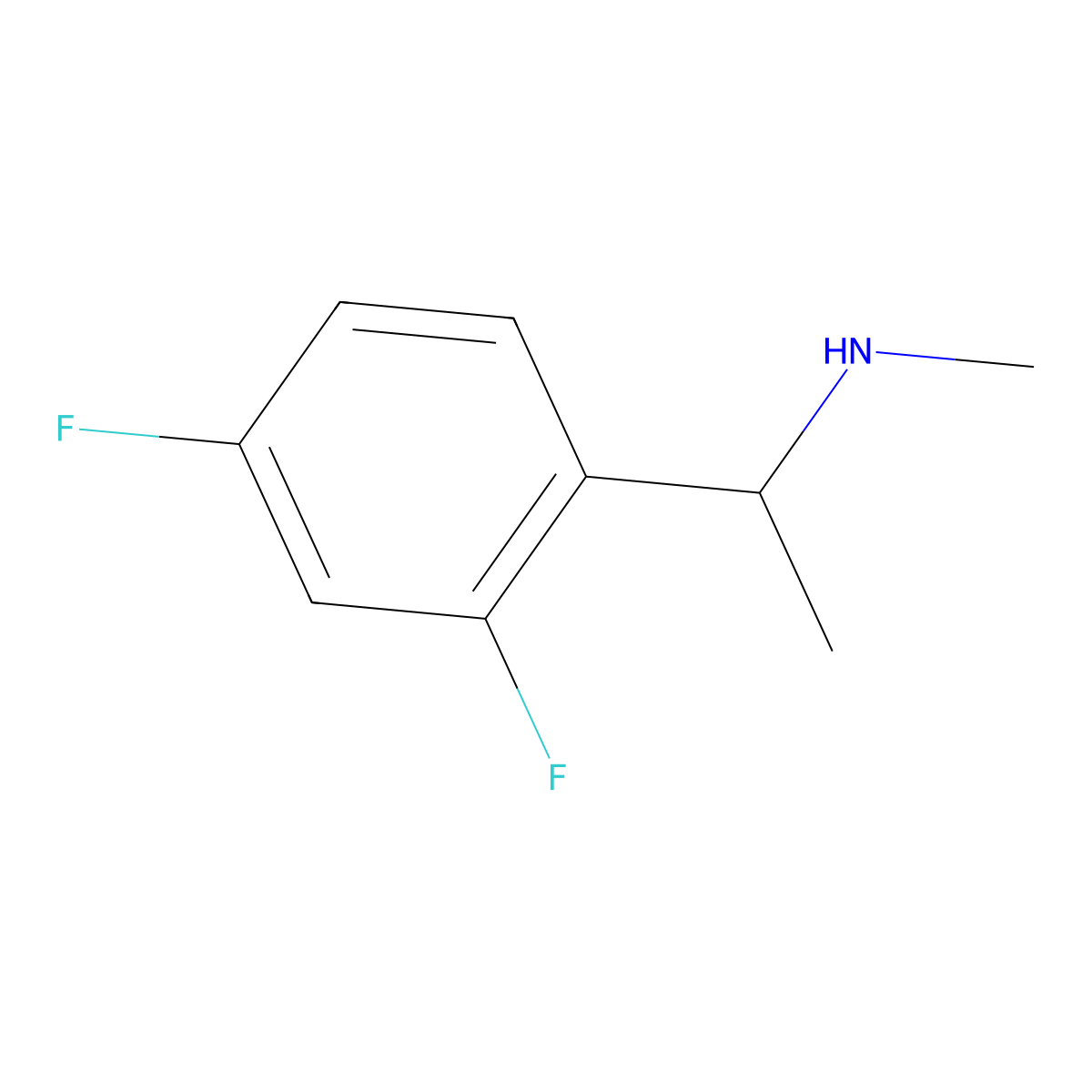 [(1R)-1-(2,4-Difluorophenyl)ethyl]methylamine molecular structure, CAS 1213216-43-3