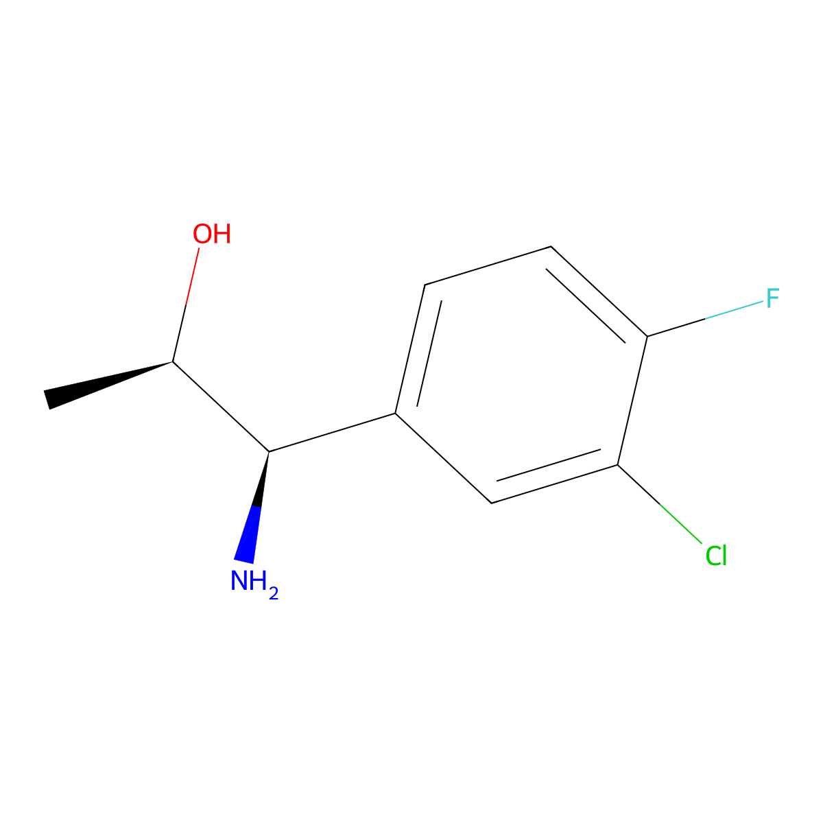 (1R,2R)-1-Amino-1-(3-chloro-4-fluorophenyl)propan-2-OL molecular structure, CAS 1213217-45-8