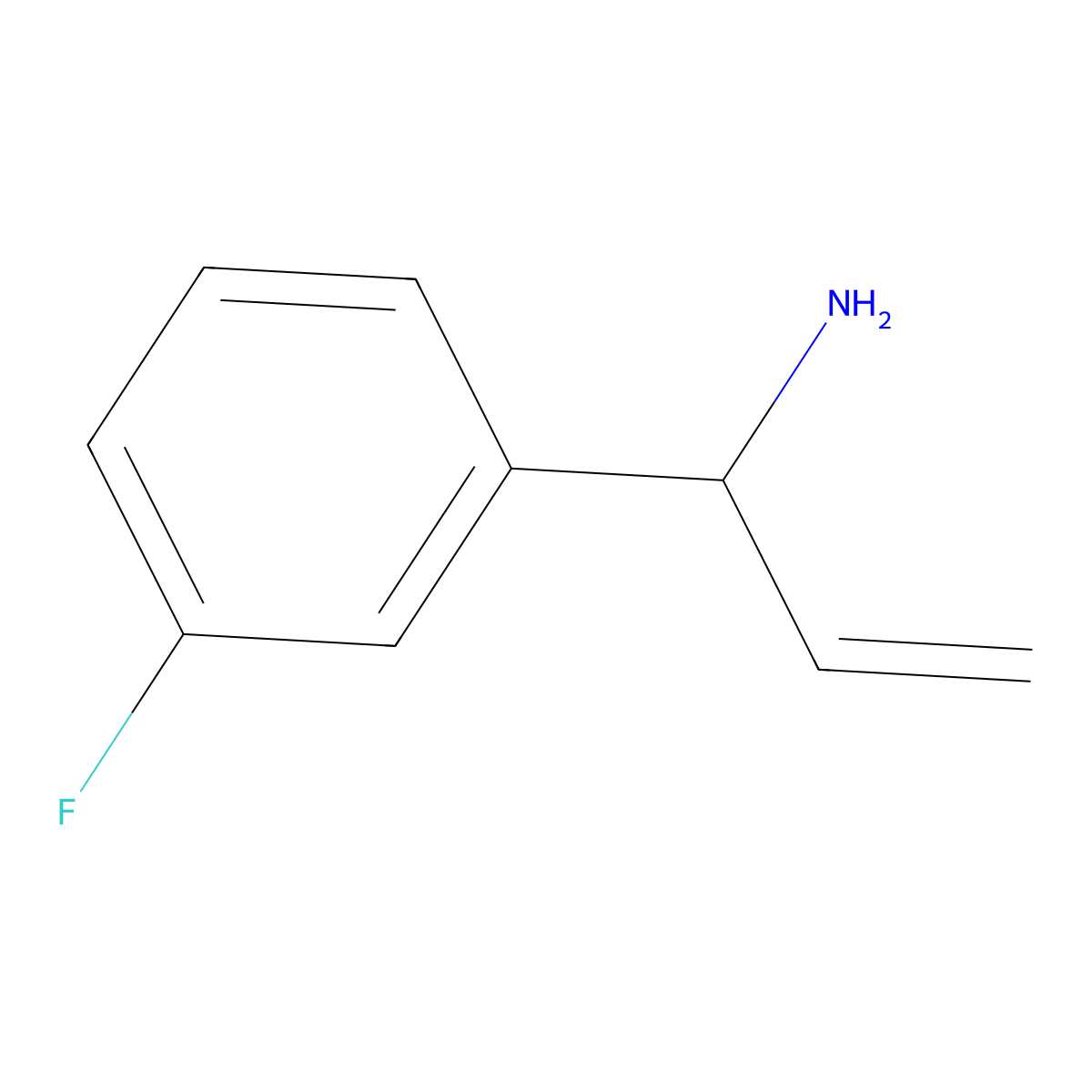 (1R)-1-(3-Fluorophenyl)prop-2-enylamine molecular structure, CAS 1213217-77-6