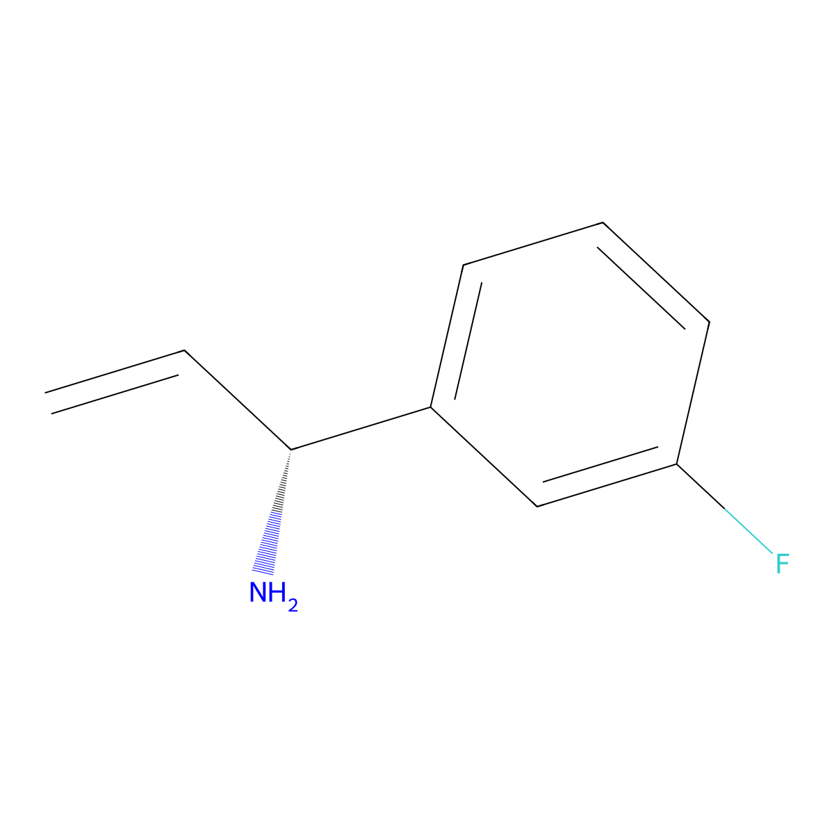 (1R)-1-(3-Fluorophenyl)prop-2-enylamine molecular structure, CAS 1213217-77-6
