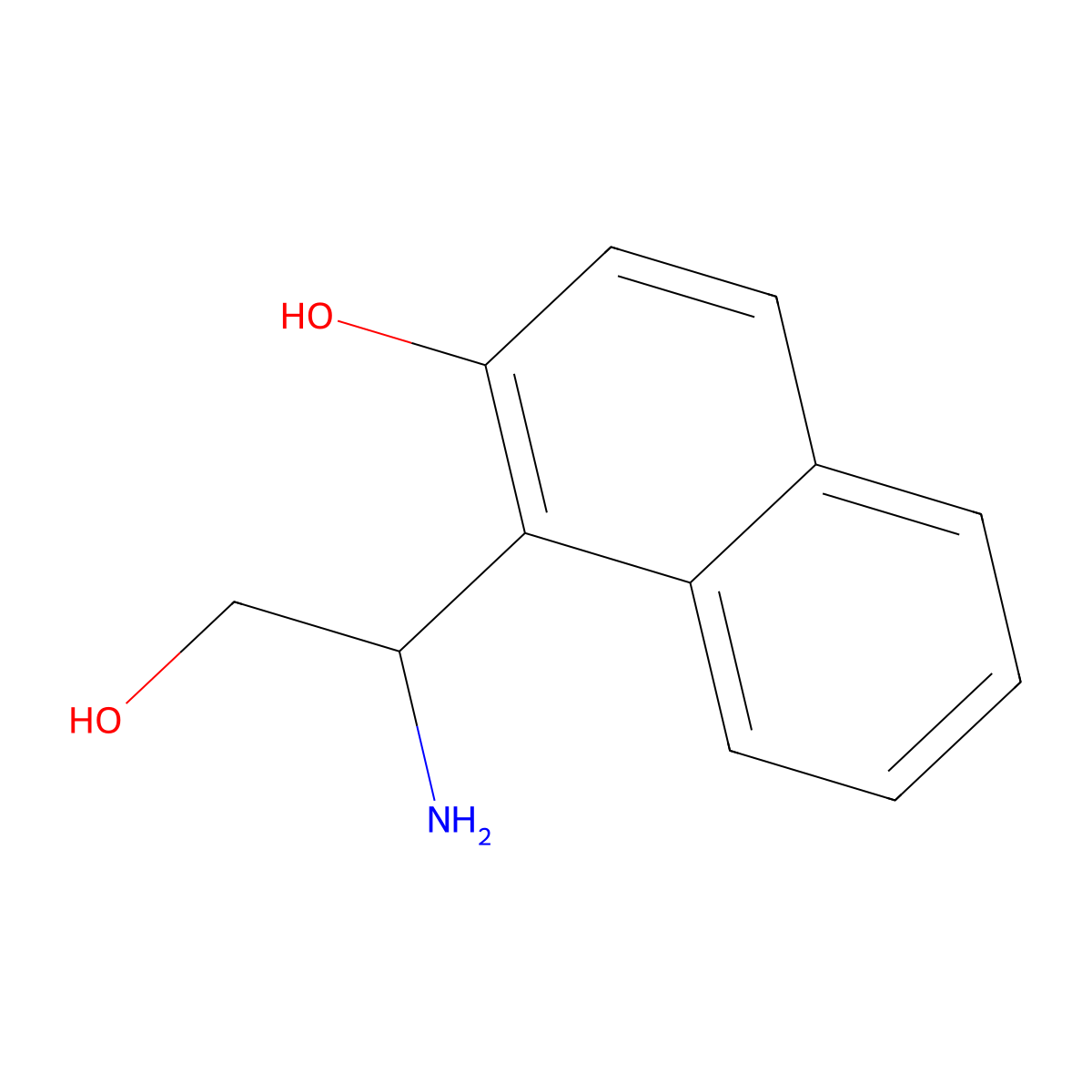 1-[(1S)-1-amino-2-hydroxyethyl]naphthalen-2-ol molecular structure, CAS 1213217-85-6