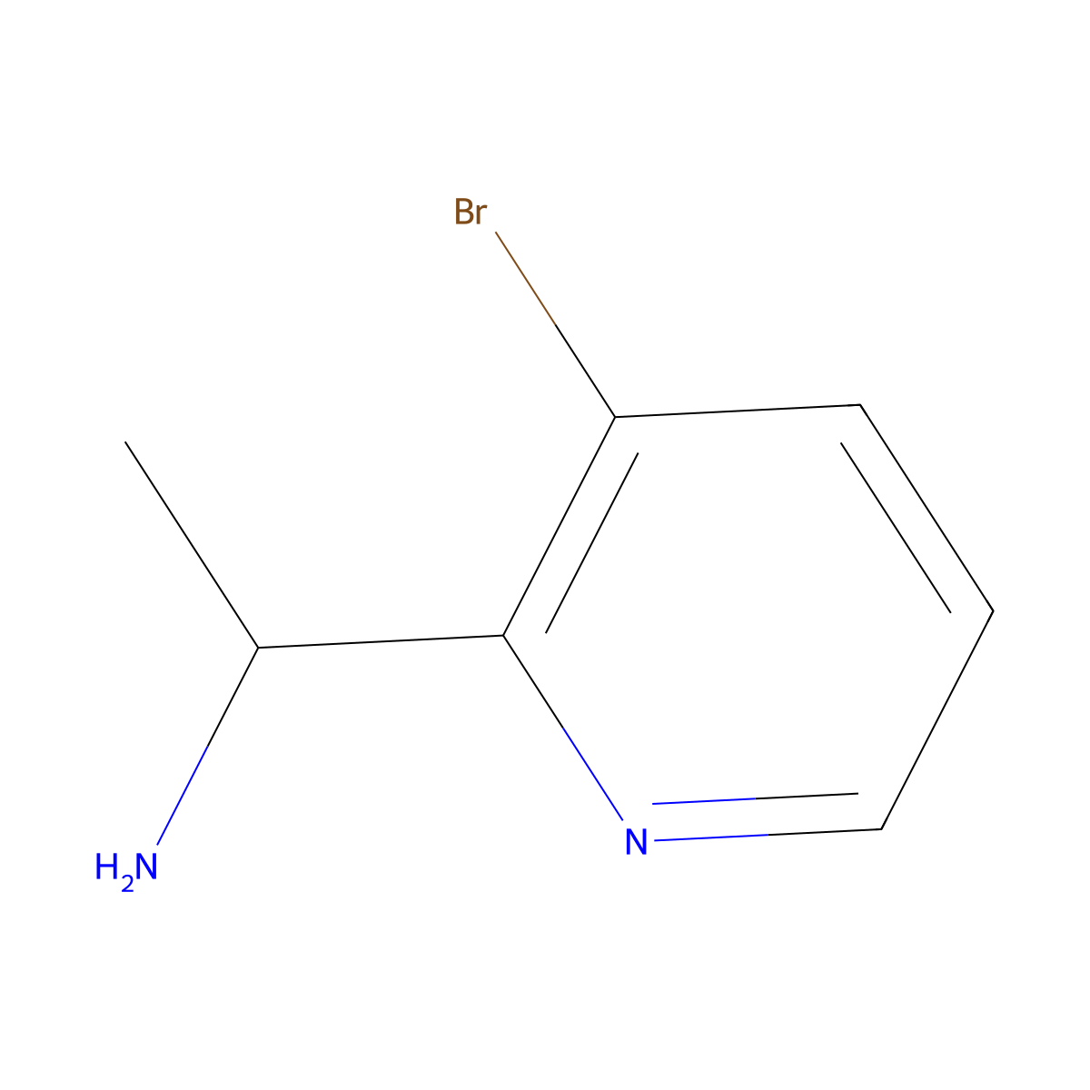 (R)-1-(3-Bromopyridin-2-YL)ethan-1-amine molecular structure, CAS 1213221-97-6