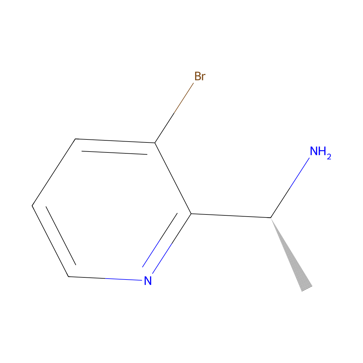 (R)-1-(3-Bromopyridin-2-YL)ethan-1-amine molecular structure, CAS 1213221-97-6