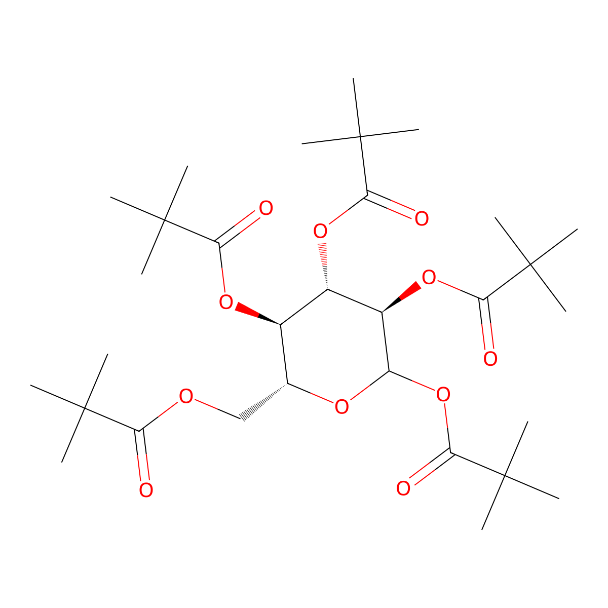 1,2,3,4,6-Penta-O-pivaloyl-D-glucopyranoside molecular structure, CAS 1213234-53-7