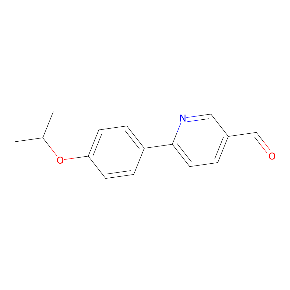 2-(4-(1-Methylethoxy)phenyl)pyridine-5-carboxaldehyde molecular structure, CAS 1213239-68-9