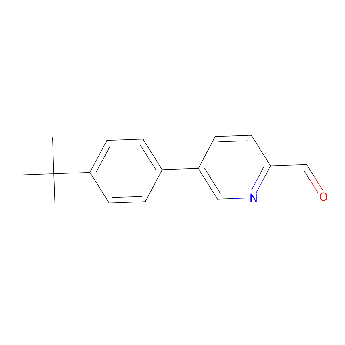 5-[4-(1,1-Dimethylethyl)phenyl]-2-pyridinecarboxaldehyde molecular structure, CAS 1213239-71-4