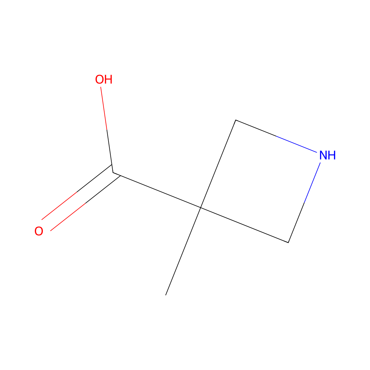 3-Methylazetidine-3-carboxylic acid molecular structure, CAS 1213240-07-3