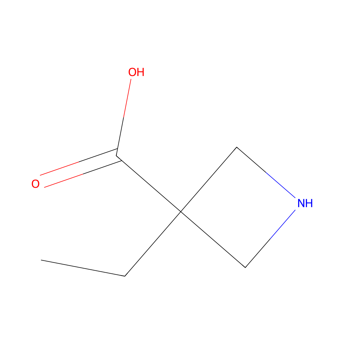 3-Ethylazetidine-3-carboxylic acid molecular structure, CAS 1213240-08-4
