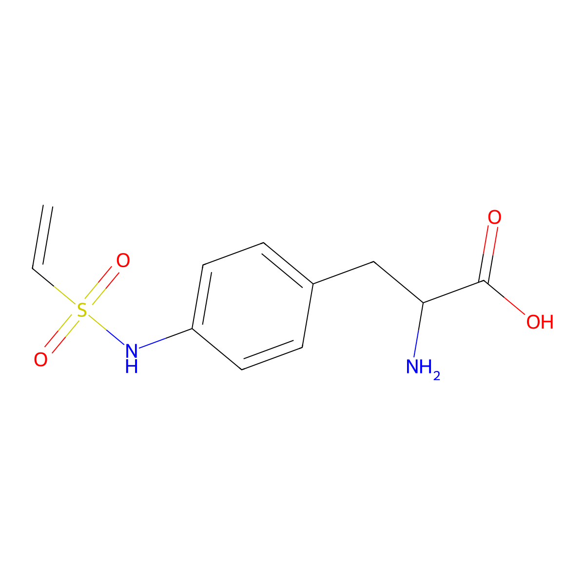 p-Vinylsulfonamido-(s)-phenylalanine molecular structure, CAS 1213253-85-0