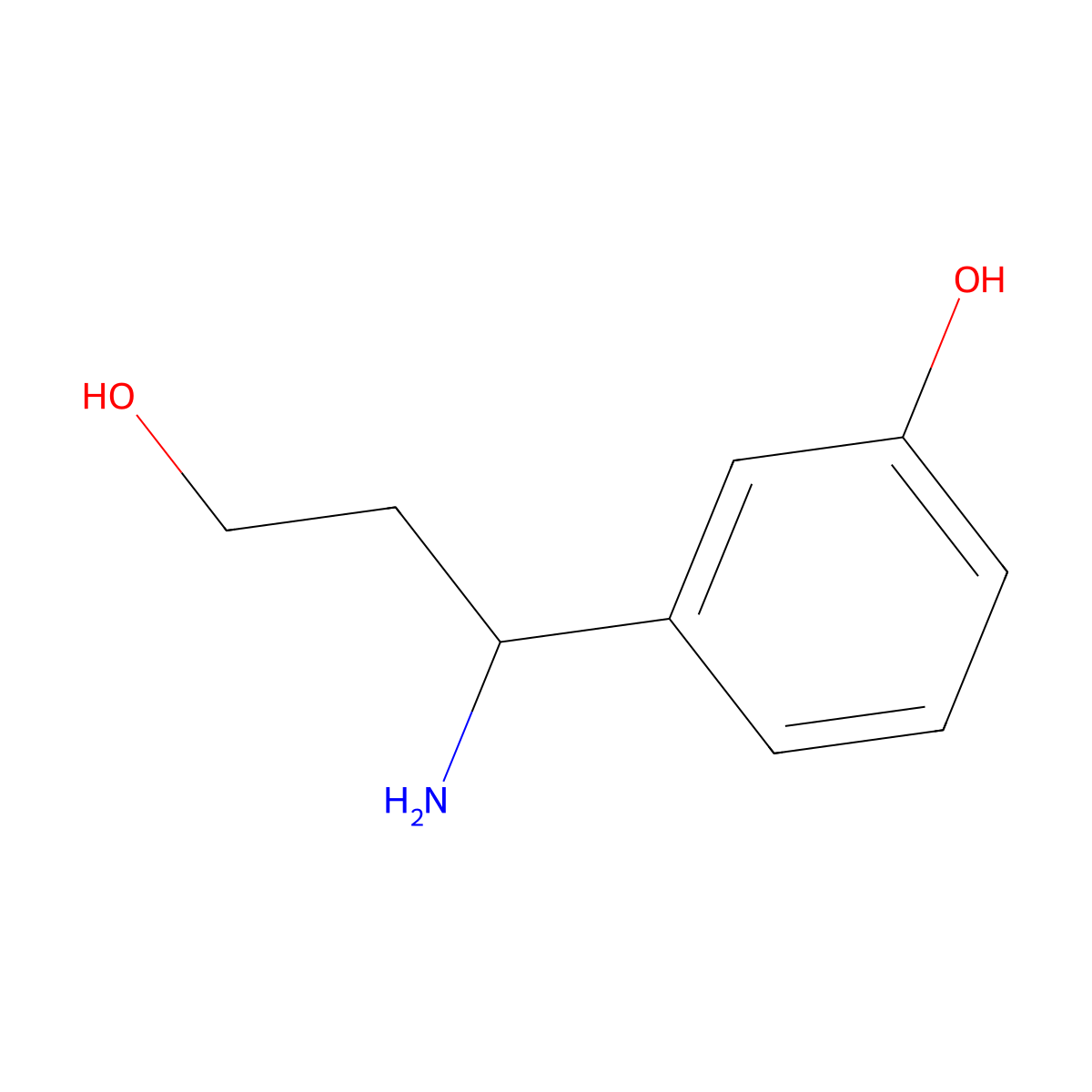 (s)-3-(1-Amino-3-hydroxypropyl)phenol molecular structure, CAS 1213299-59-2