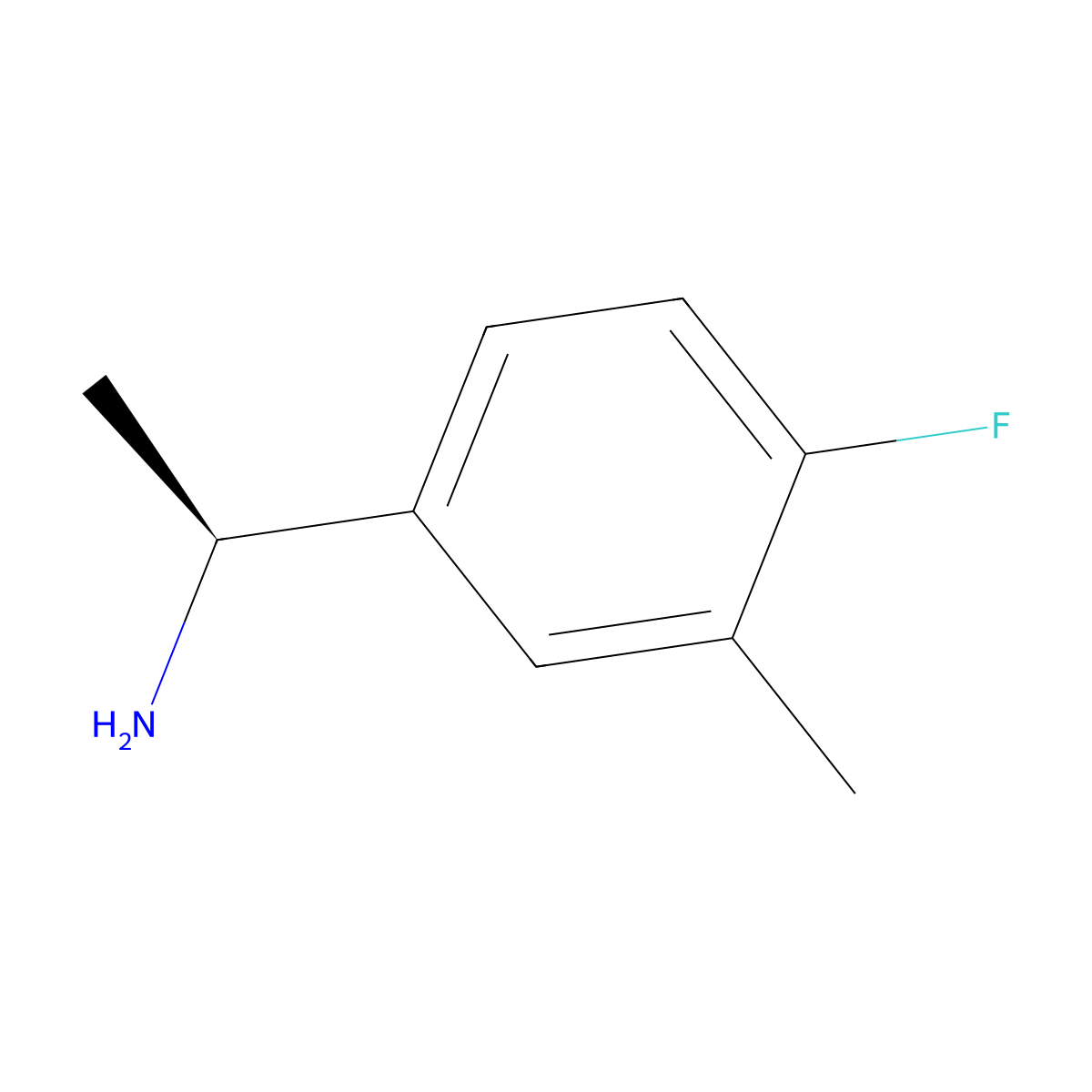(S)-1-(4-Fluoro-3-methylphenyl)ethanamine molecular structure, CAS 1213299-63-8