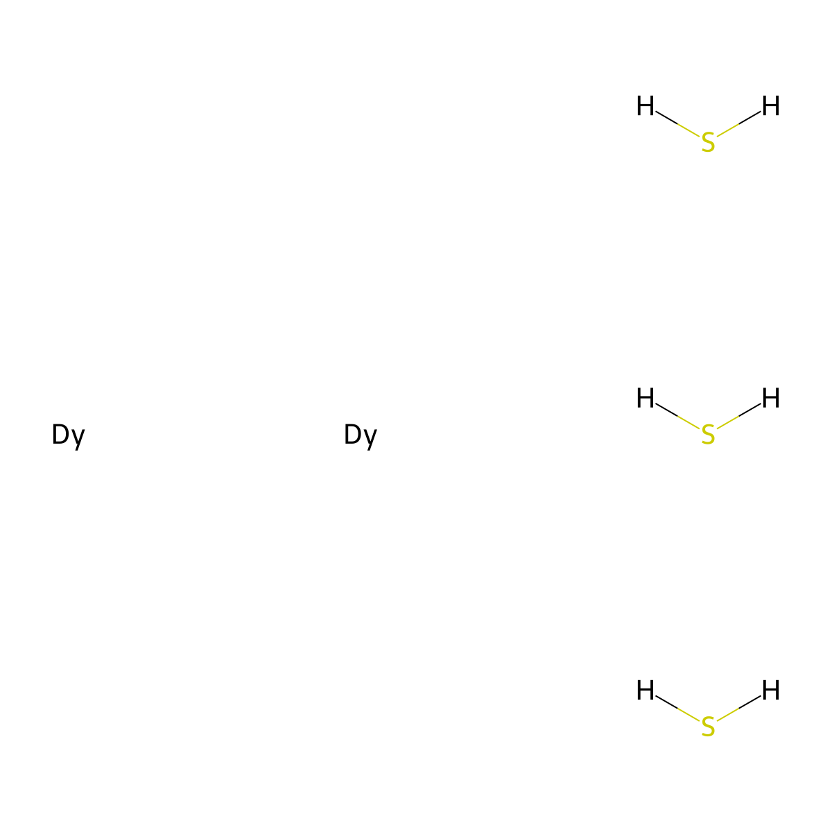 Dysprosium sulfide (Dy2S3) molecular structure, CAS 12133-06-1