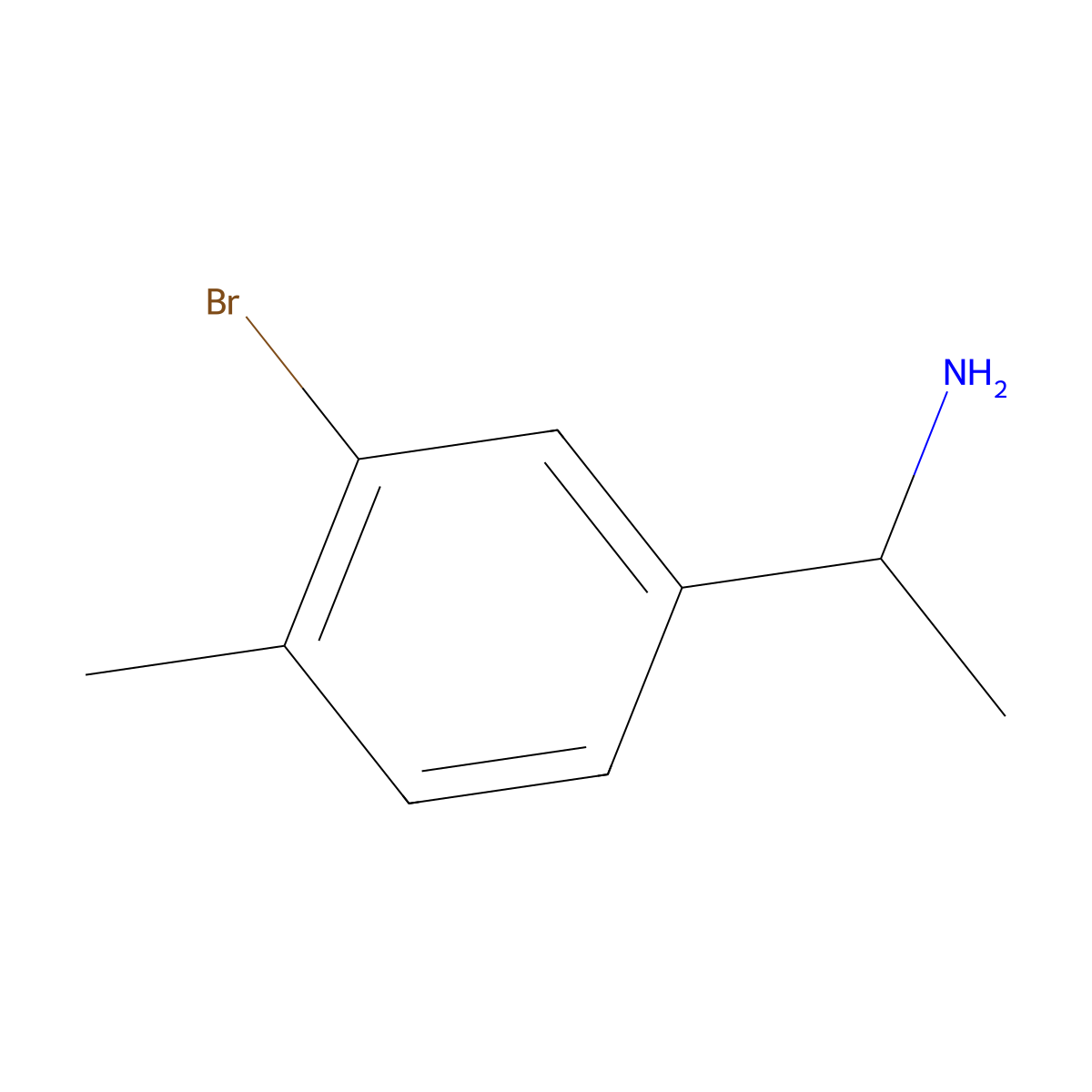 (S)-1-(3-Bromo-4-methylphenyl)ethan-1-amine molecular structure, CAS 1213301-57-5