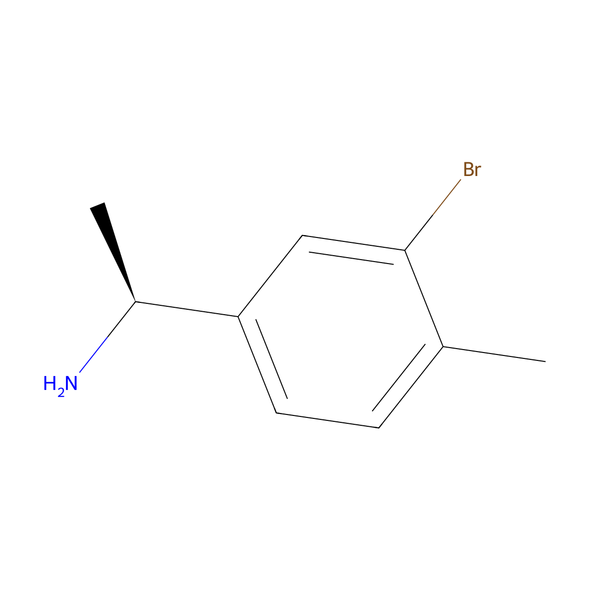 (S)-1-(3-Bromo-4-methylphenyl)ethan-1-amine molecular structure, CAS 1213301-57-5