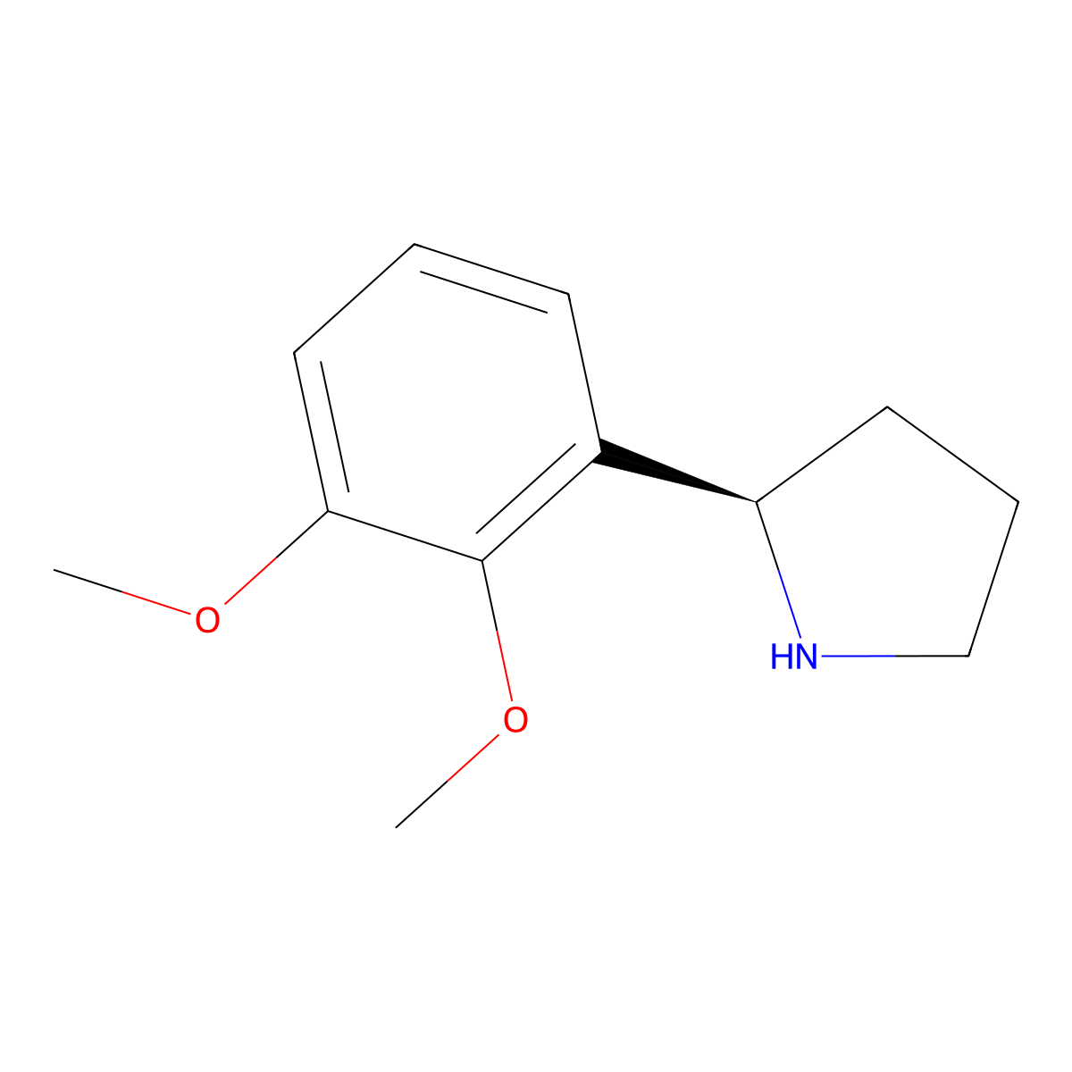 (R)-2-(2,3-Dimethoxyphenyl)pyrrolidine molecular structure, CAS 1213306-57-0