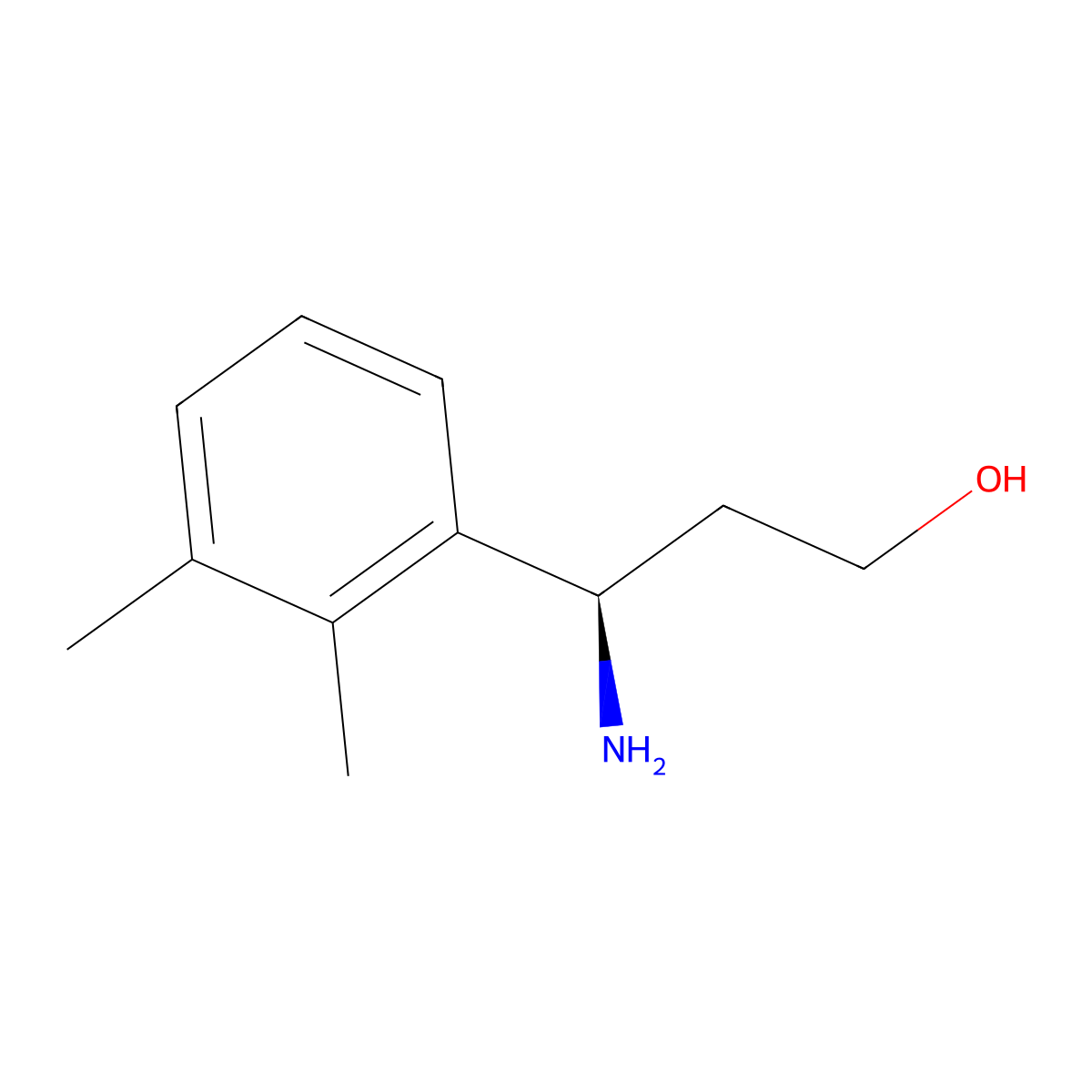 (3R)-3-amino-3-(2,3-dimethylphenyl)propan-1-ol molecular structure, CAS 1213306-90-1