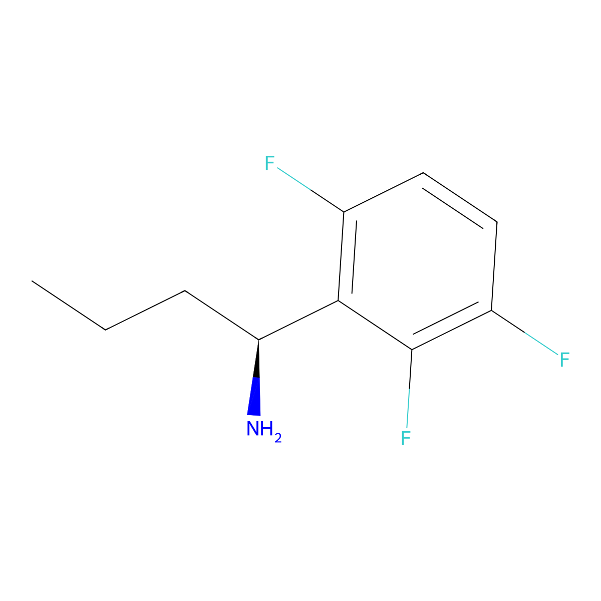 (S)-1-(2,3,6-Trifluorophenyl)butan-1-amine molecular structure, CAS 1213307-03-9