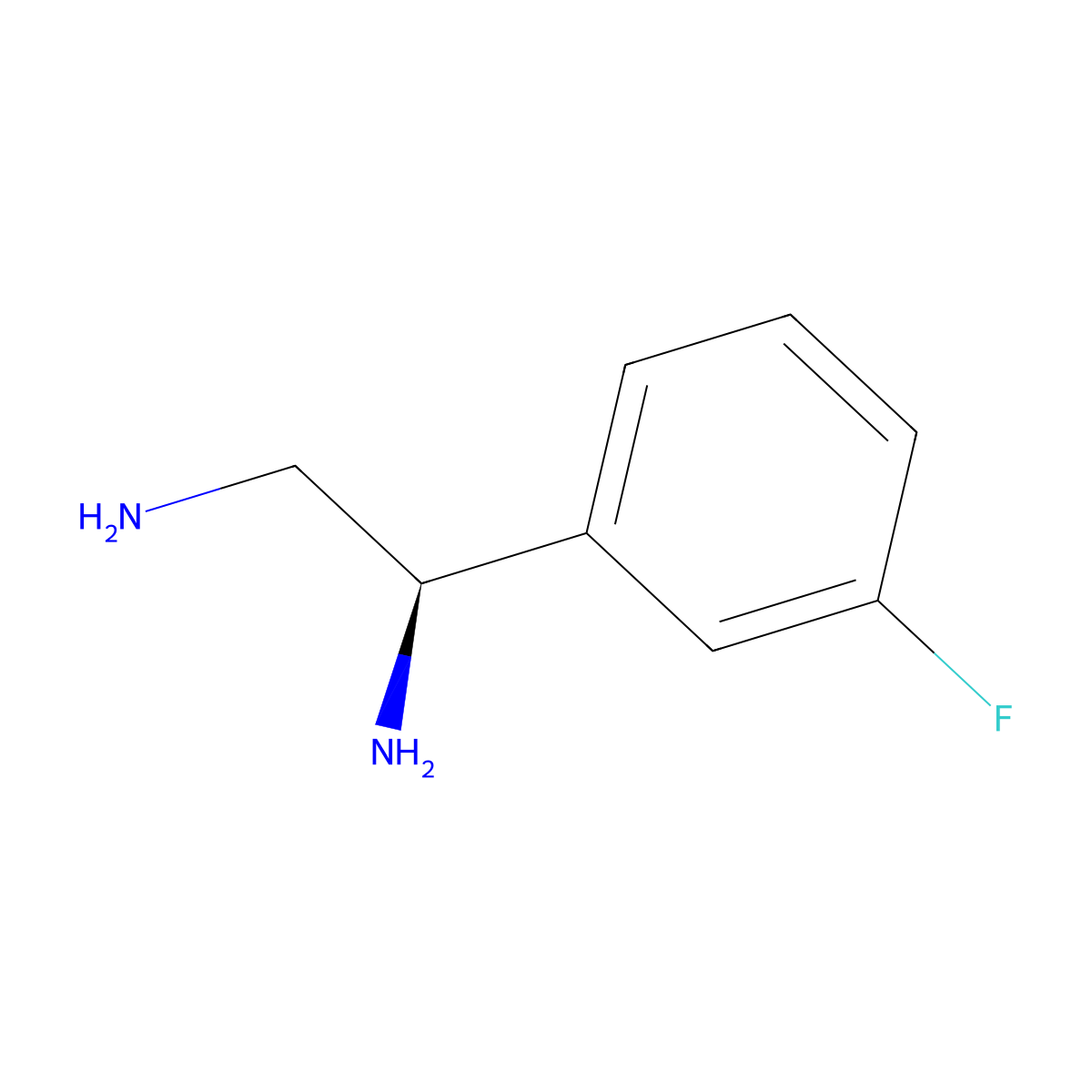 (1R)-1-(3-Fluorophenyl)ethane-1,2-diamine molecular structure, CAS 1213309-73-9