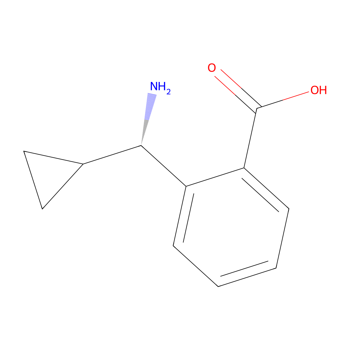 (S)-2-(amino(cyclopropyl)methyl)benzoic acid hydrochloride molecular structure, CAS 1213311-32-0