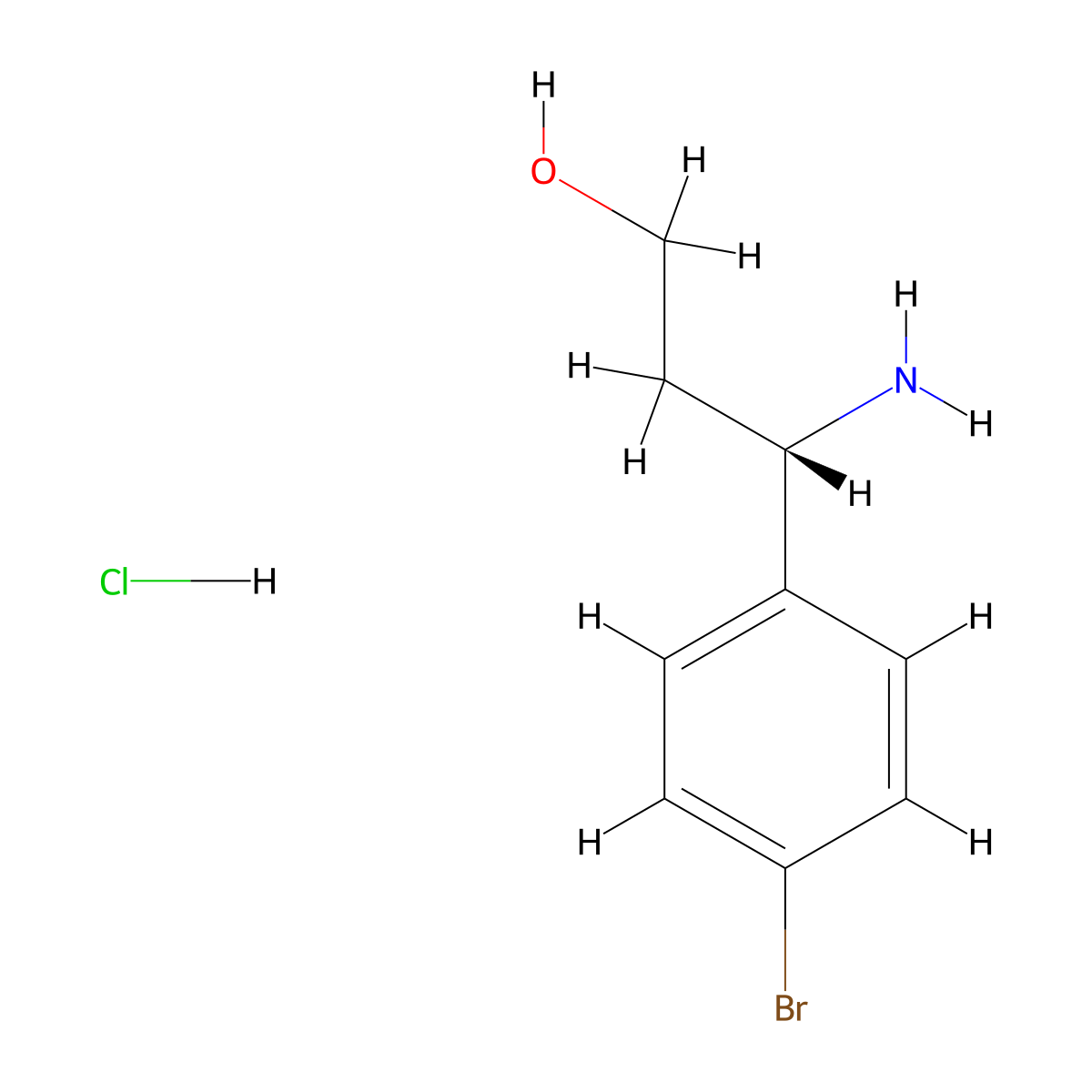 (3S)-3-amino-3-(4-bromophenyl)propan-1-ol hydrochloride molecular structure, CAS 1213312-07-2