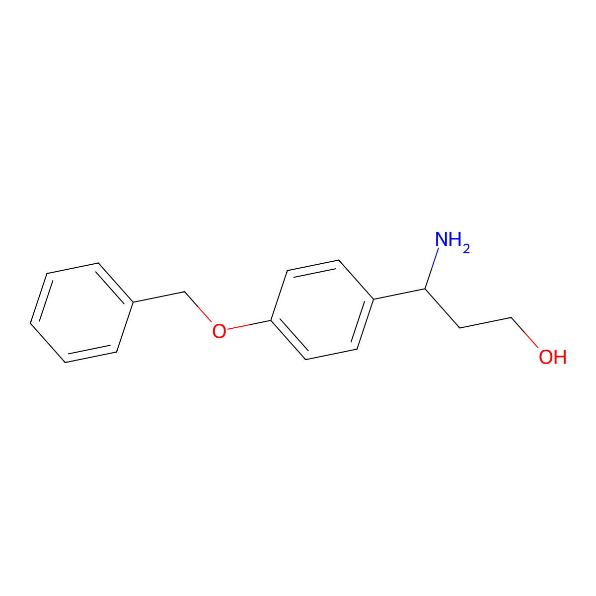 (S)-3-Amino-3-(4-(benzyloxy)phenyl)propan-1-ol molecular structure, CAS 1213312-93-6