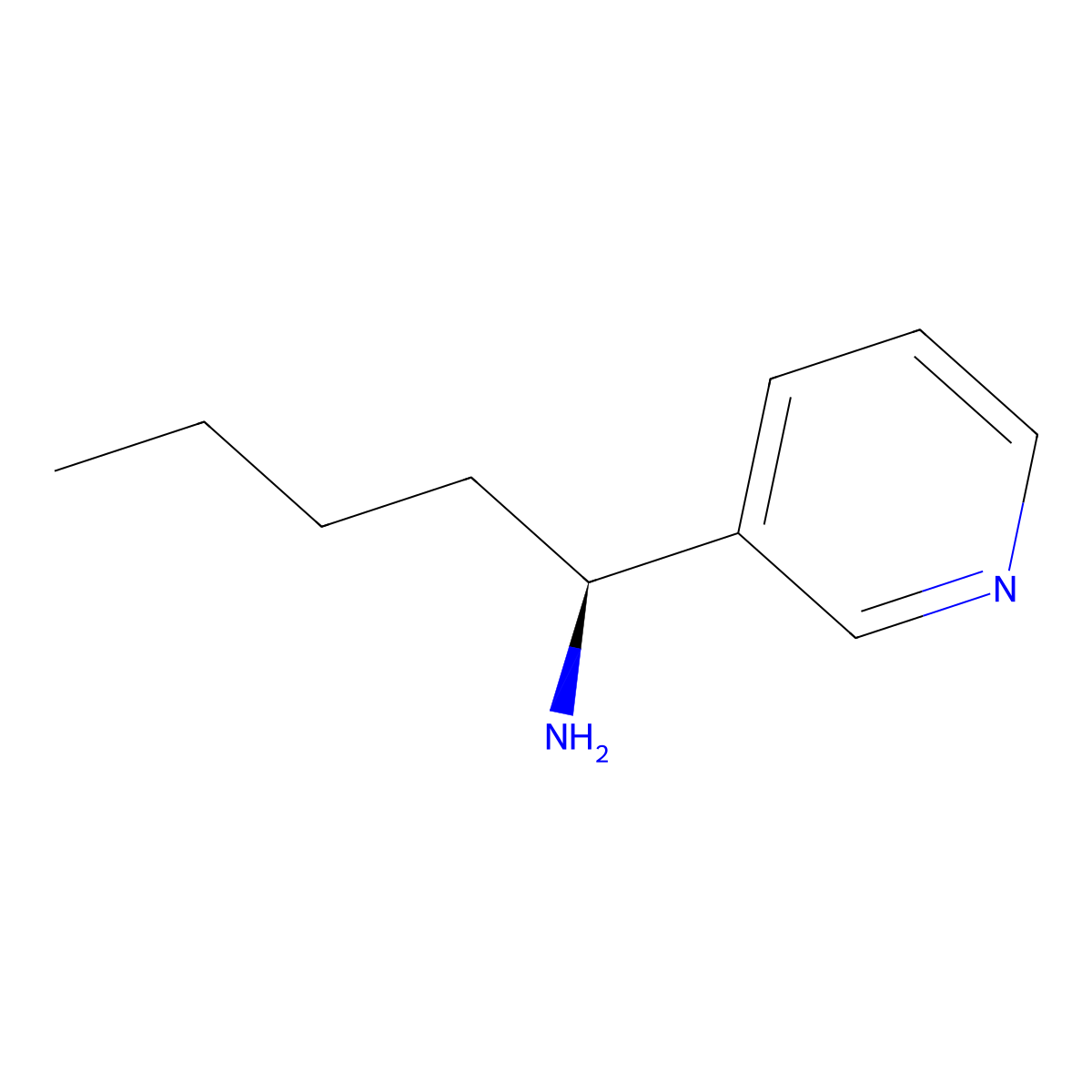 (S)-1-(Pyridin-3-yl)pentan-1-amine molecular structure, CAS 1213313-18-8