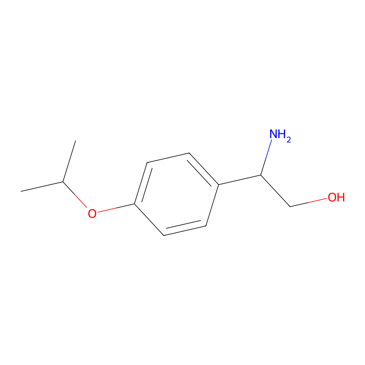 (R)-2-Amino-2-(4-isopropoxyphenyl)ethan-1-ol molecular structure, CAS 1213313-63-3