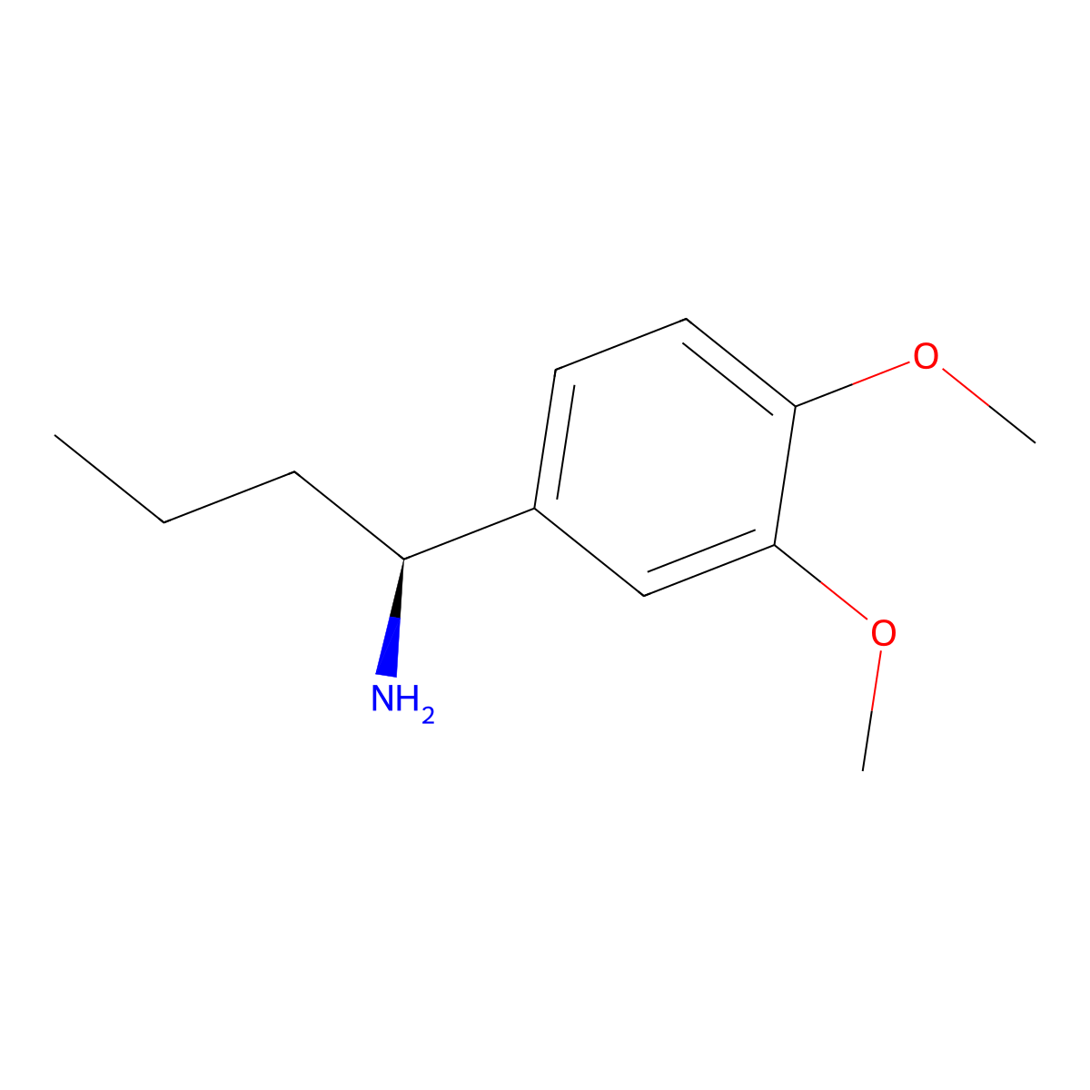(S)-1-(3,4-Dimethoxyphenyl)butan-1-amine molecular structure, CAS 1213316-06-3