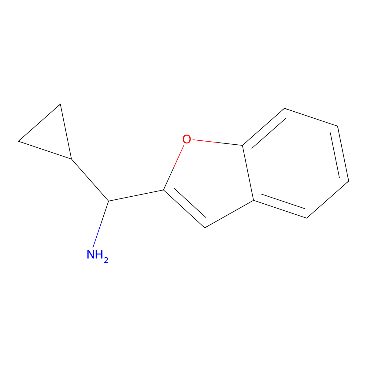 (R)-Benzofuran-2-YL(cyclopropyl)methanamine molecular structure, CAS 1213316-22-3
