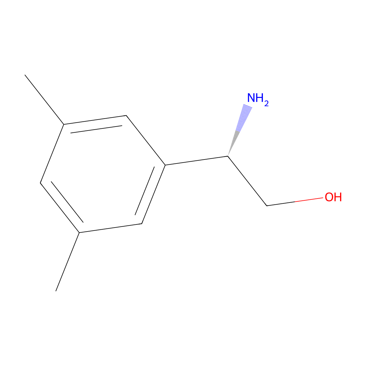 (S)-2-Amino-2-(3,5-dimethylphenyl)ethan-1-ol molecular structure, CAS 1213317-54-4