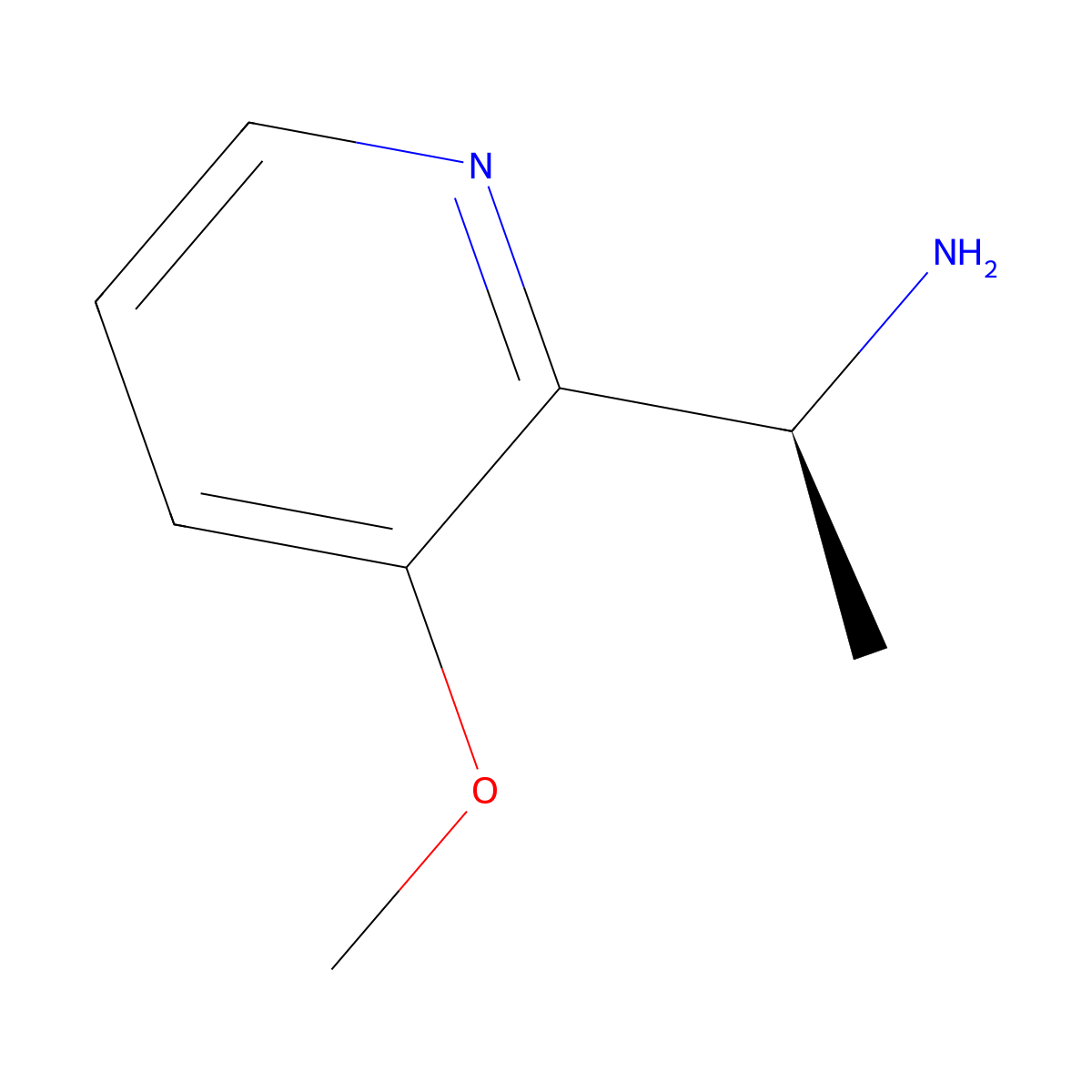 (1S)-1-(3-methoxypyridin-2-yl)ethan-1-amine molecular structure, CAS 1213318-09-2