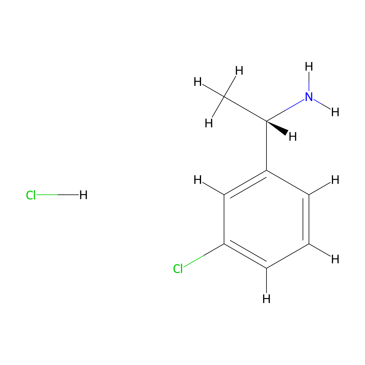 (1S)-1-(3-chlorophenyl)ethan-1-amine hydrochloride molecular structure, CAS 1213318-20-7