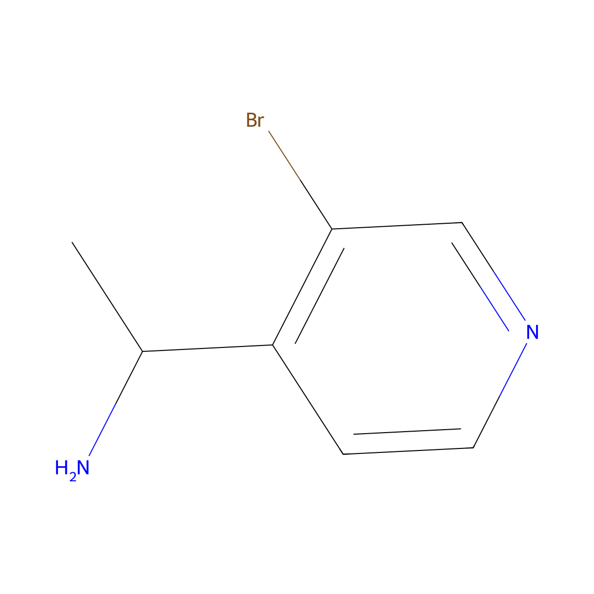 (1R)-1-(3-Bromopyridin-4-yl)ethan-1-amine molecular structure, CAS 1213318-26-3