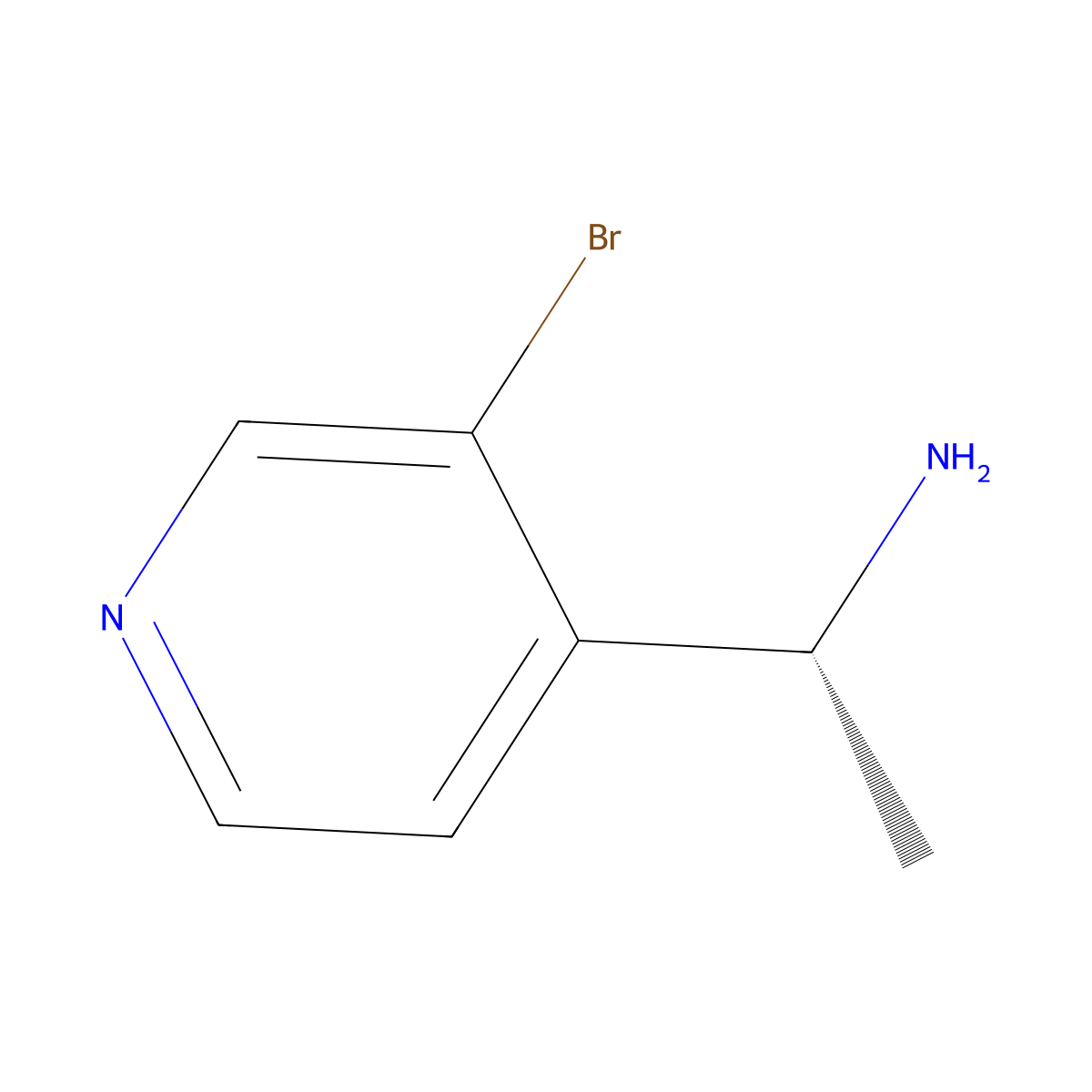 (1R)-1-(3-Bromopyridin-4-yl)ethan-1-amine molecular structure, CAS 1213318-26-3