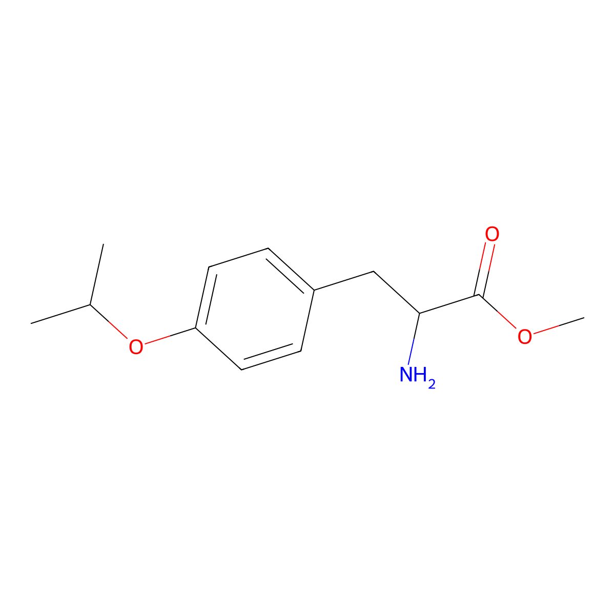 (S)-Methyl 2-amino-3-(4-isopropoxyphenyl)propanoate molecular structure, CAS 1213318-90-1