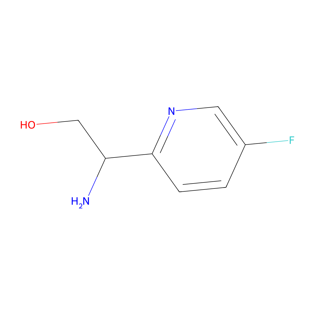 (2S)-2-amino-2-(5-fluoropyridin-2-yl)ethan-1-ol molecular structure, CAS 1213320-37-6